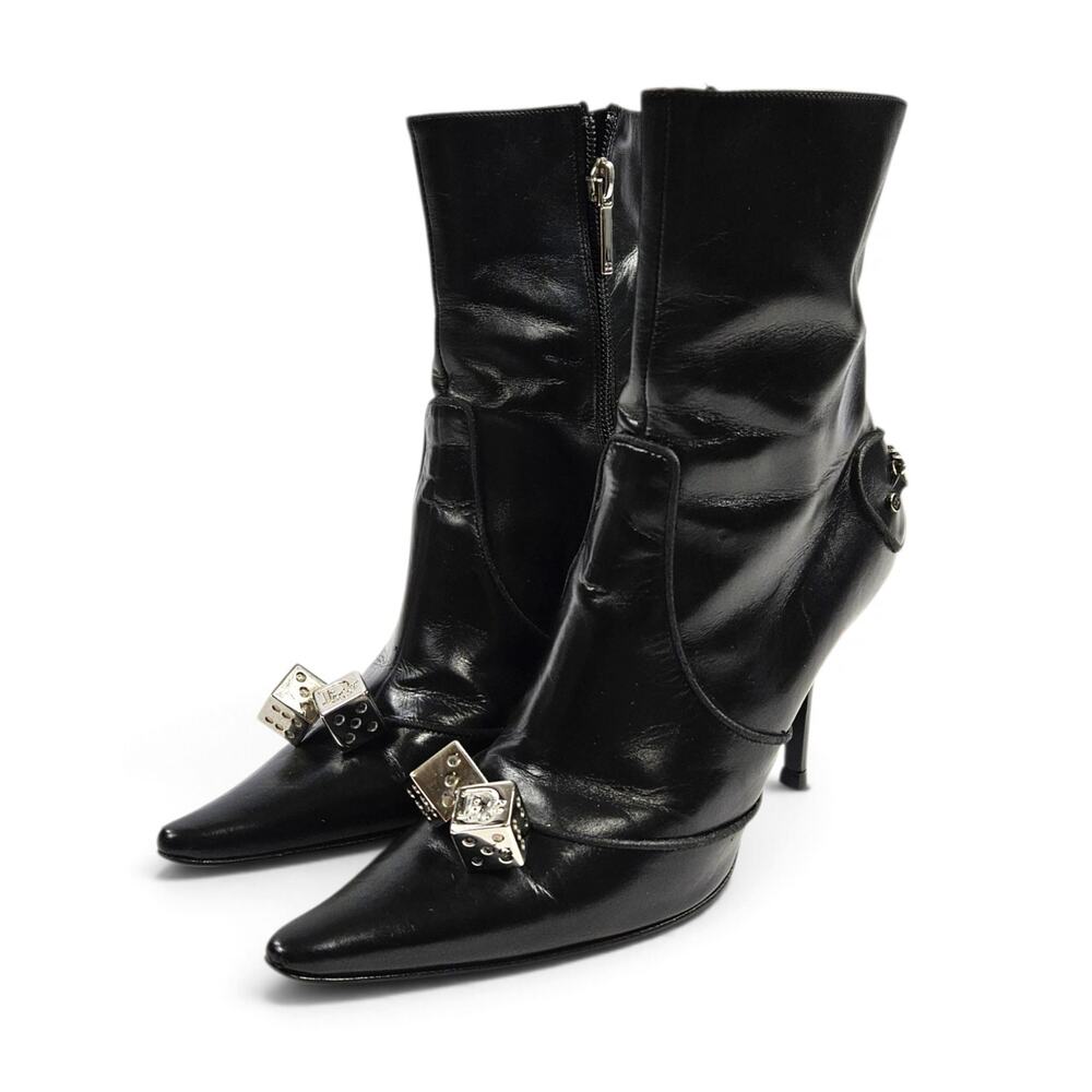 Christian Dior by Galliano FW 2004 Black Gambler Ankle Boots - IT 36.5 (6.5)